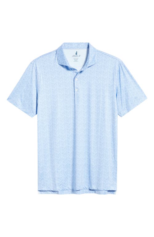 Johnnie-o Popping Tops Beverage Opener Print Featherweight Performance Polo In Blue