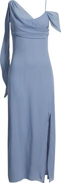 Open Edit Asymmetric Chiffon Dress
