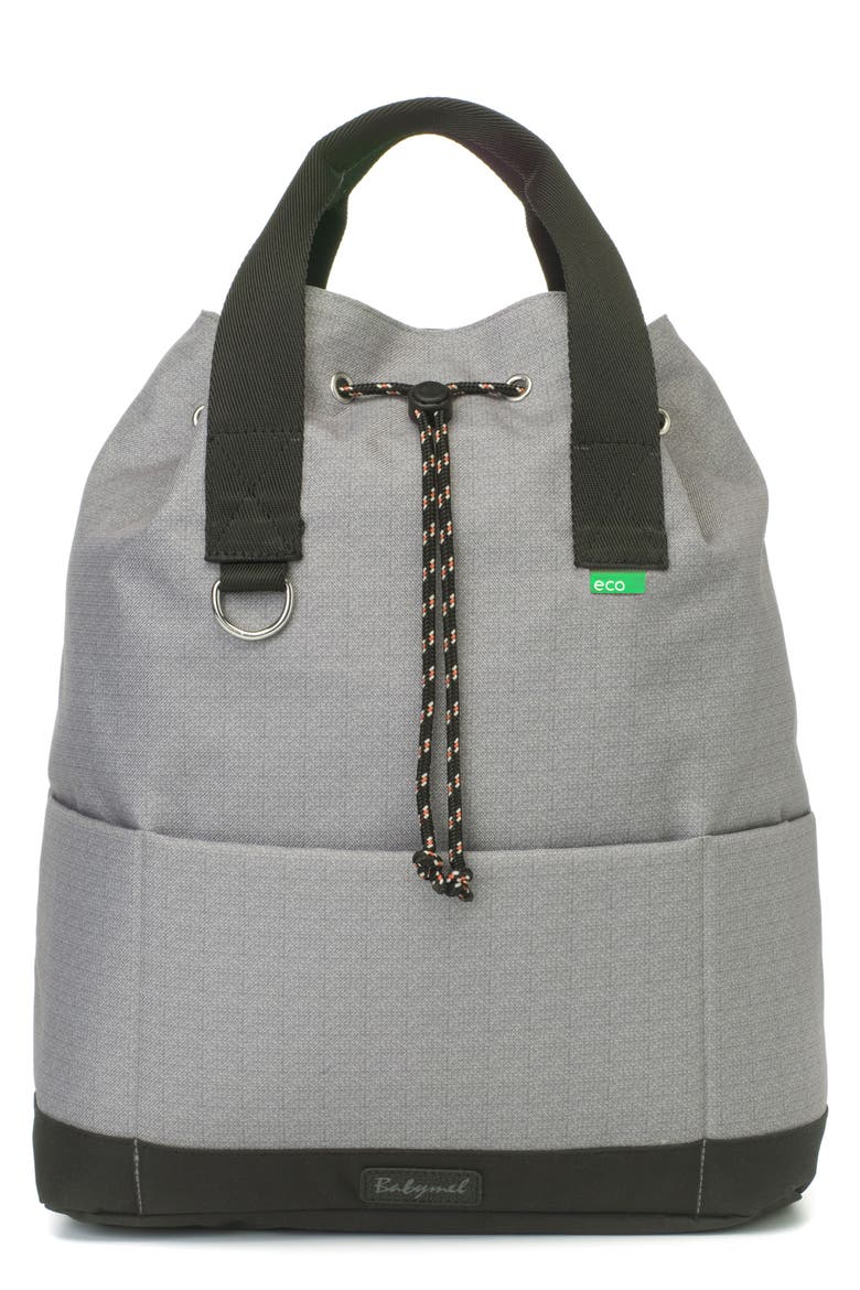 Eco Top N' Tail Convertible Diaper Backpack, Main, color, GREY