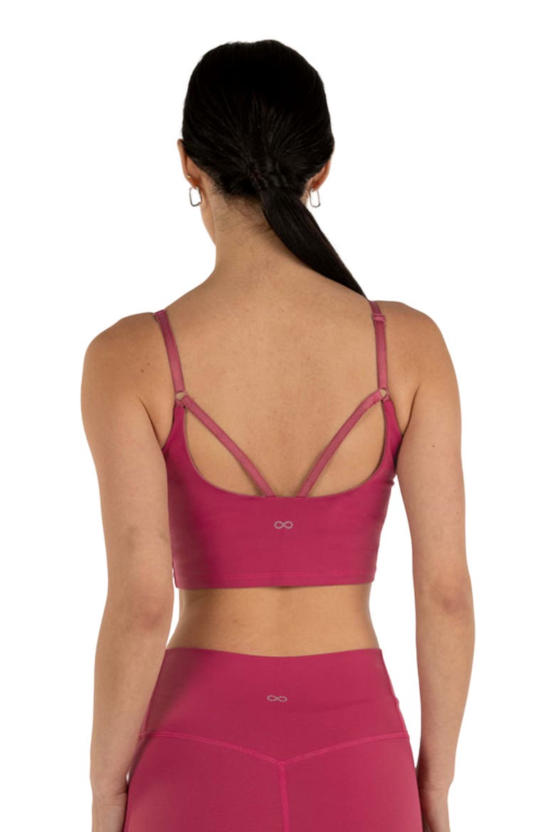 Melanie Crop Cloudlux Bra, Alternate, color, Fuschia