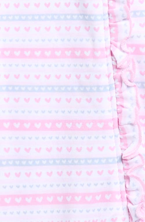 Kissy Kissy Ruffle Pima Cotton Footie In Pink