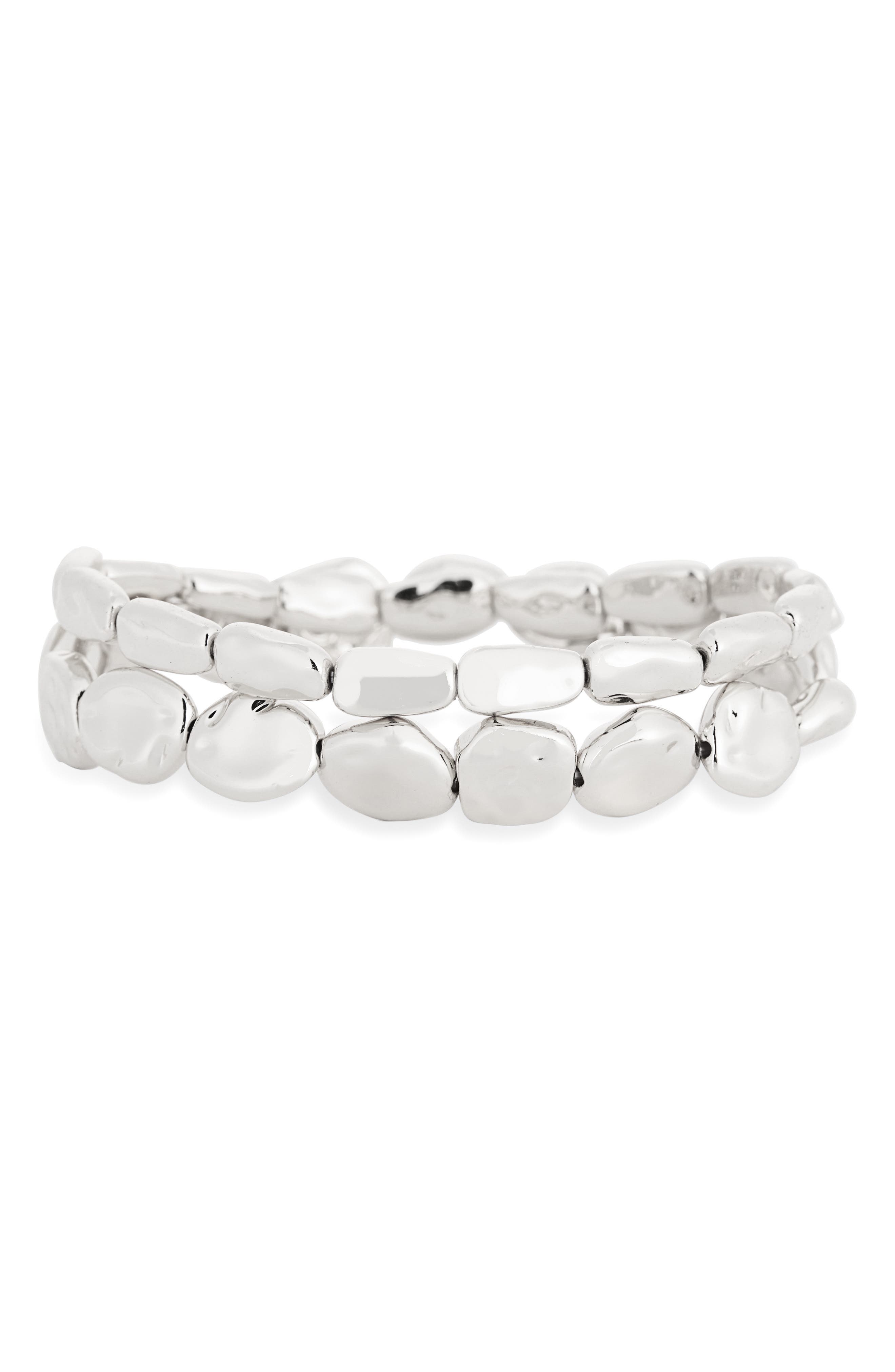 NORDSTROM RACK Set of 2 Molten Beaded Stretch Bracelets