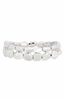 NORDSTROM RACK Set of 2 Molten Beaded Stretch Bracelets