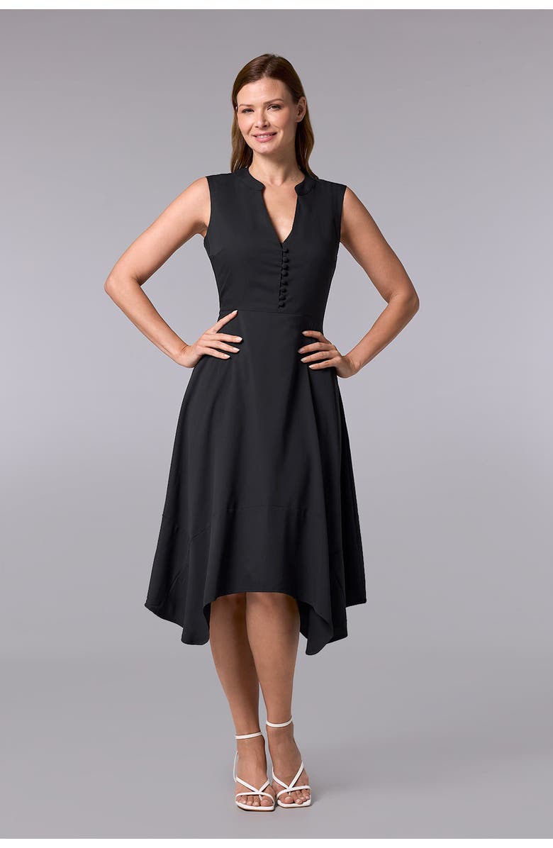 Coolibar Button Front Dress - UPF 50+ Sun Protection - Monroe, Alternate, color, Black