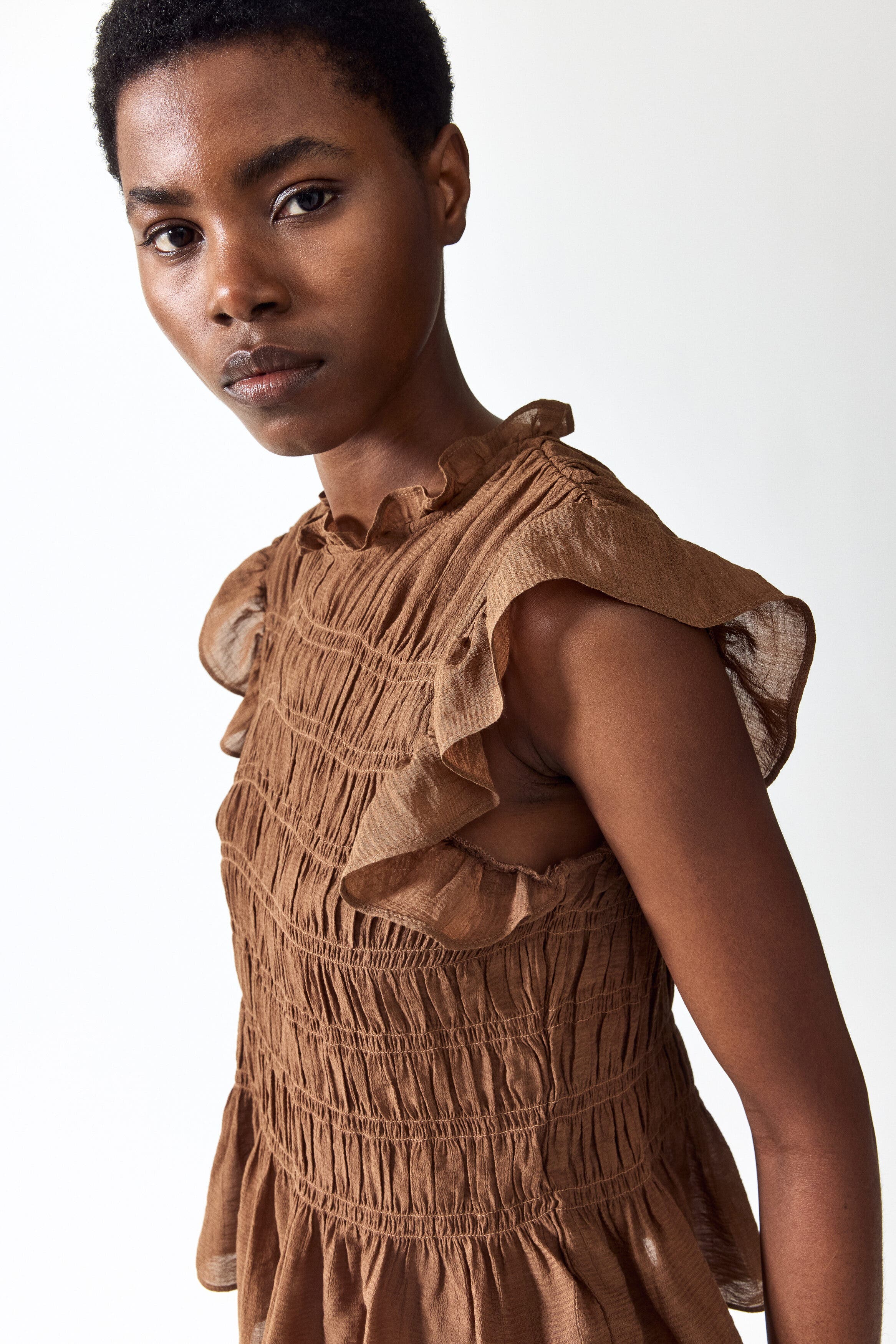 Smocked Peplum Top - image 4