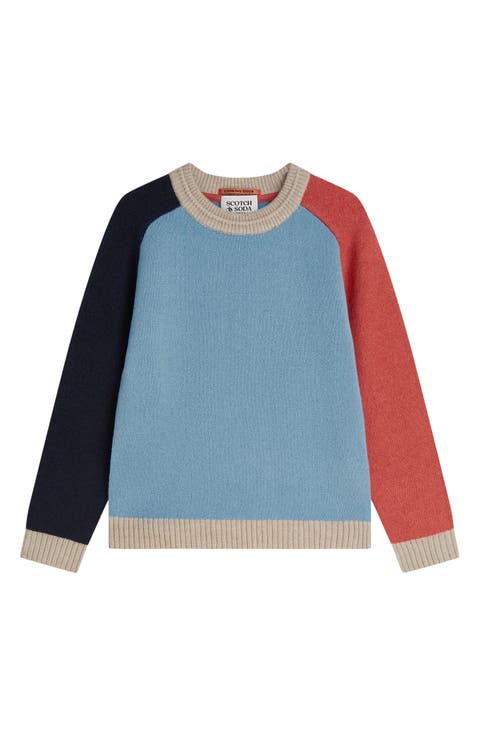 Kids' Colorblock Raglan Sleeve Sweater