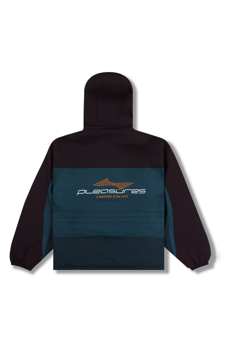 PLEASURES Revolution Oversize Colorblock Jacket with Removable Hood, Alternate, color, 