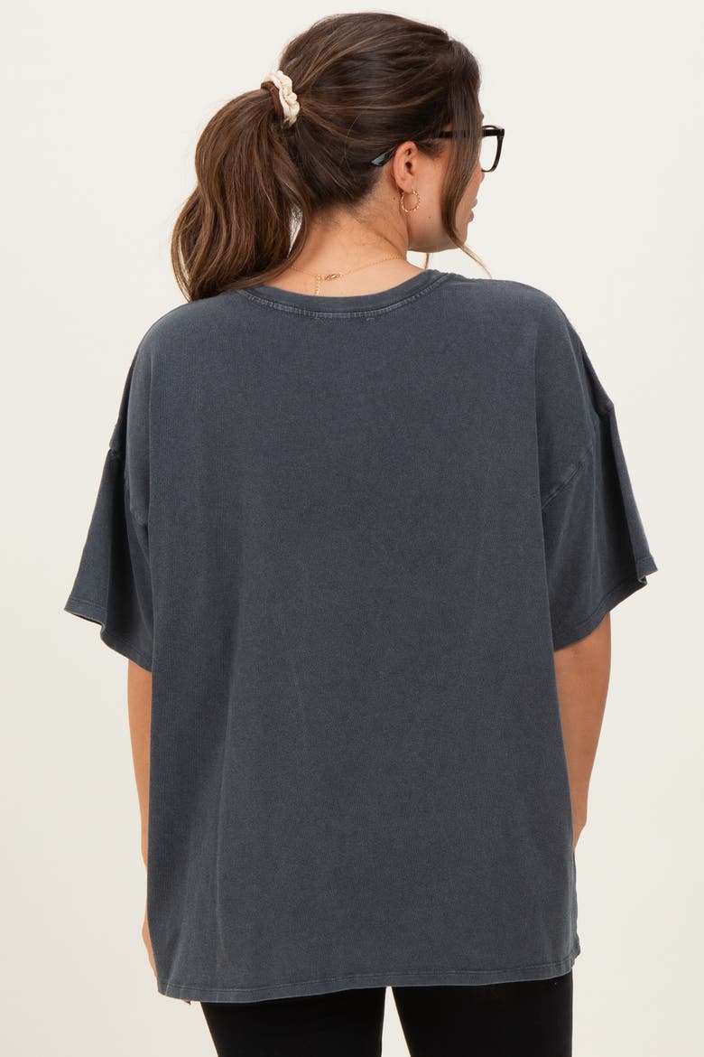 Oversized Mineral Wash T-Shirt, Alternate, color, Charcoal Grey