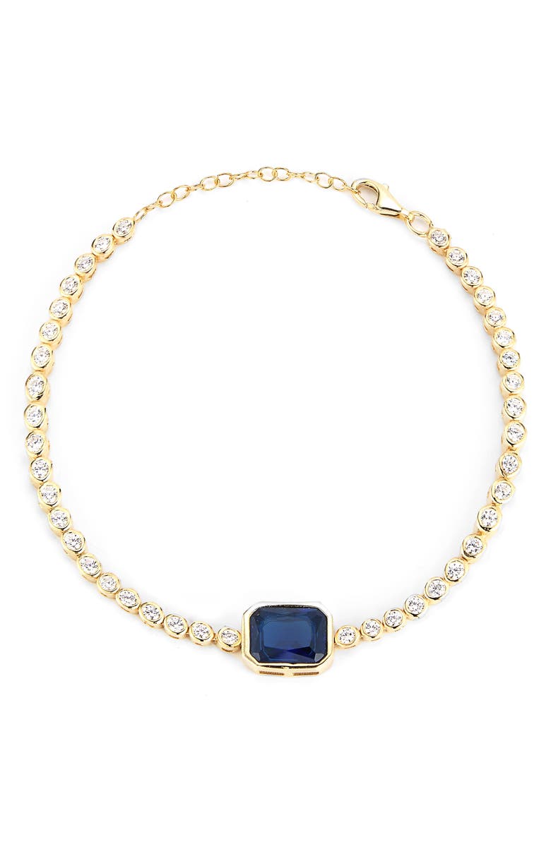 SPHERA MILANO Cubic Zirconia Tennis Bracelet, Main, color, Gold