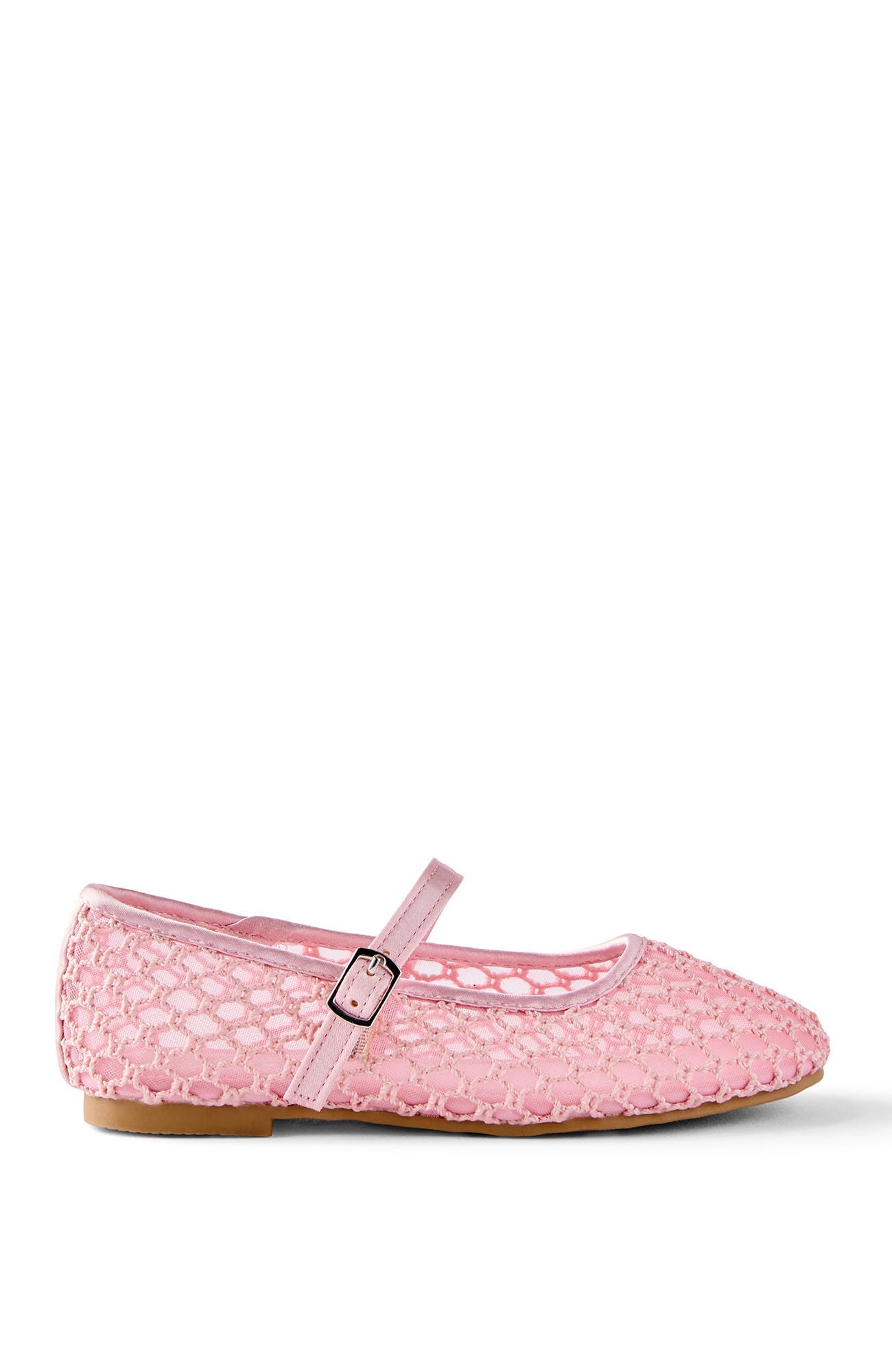Kid's Olivia Ballet Flat, Main, color, Tea Party Pink Woven