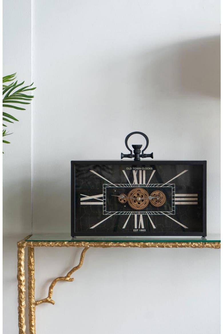 Decorative Wall Clock, Alternate, color, BLACK