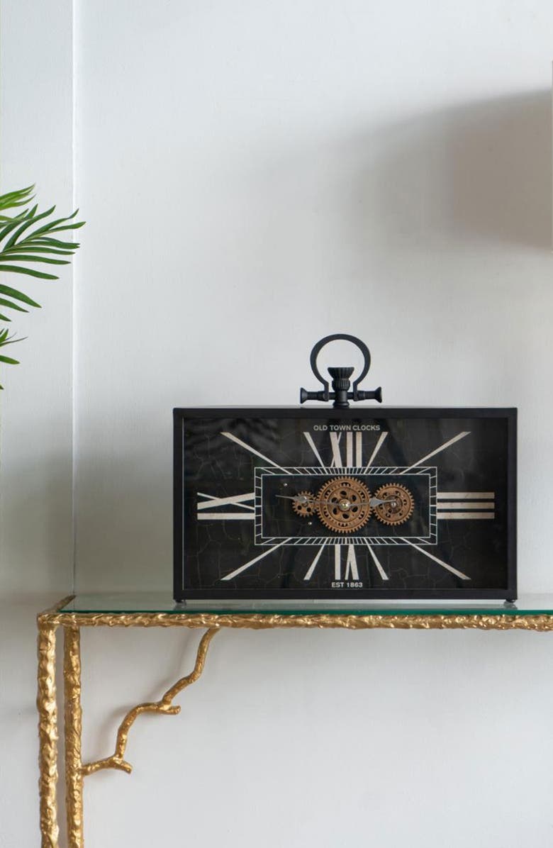 A & B Home Decorative Wall Clock, Alternate, color, Black