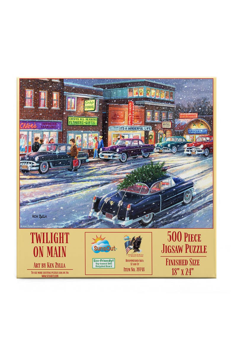 Sunsout Twilight on Main 500 piece Jigsaw Puzzle for Adults, Alternate, color, Multicolor