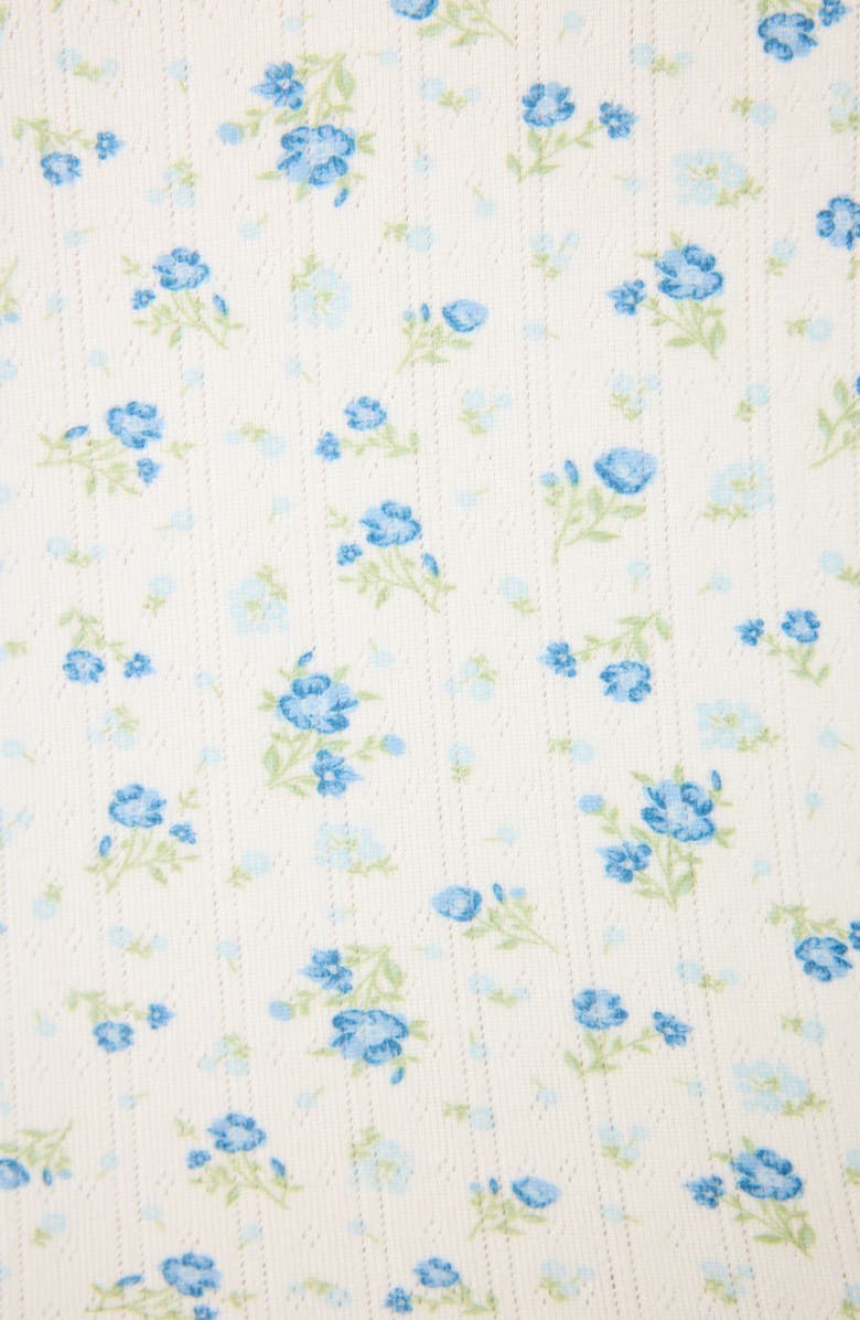 PJ Salvage More Amour Floral Ditsy Pointelle Top, Alternate, color, Ivory