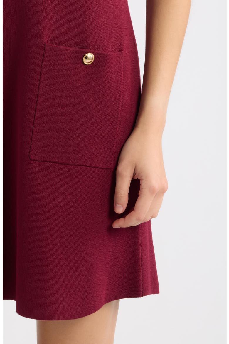 Show Mock Neck Knit Dress, Alternate, color, WINE