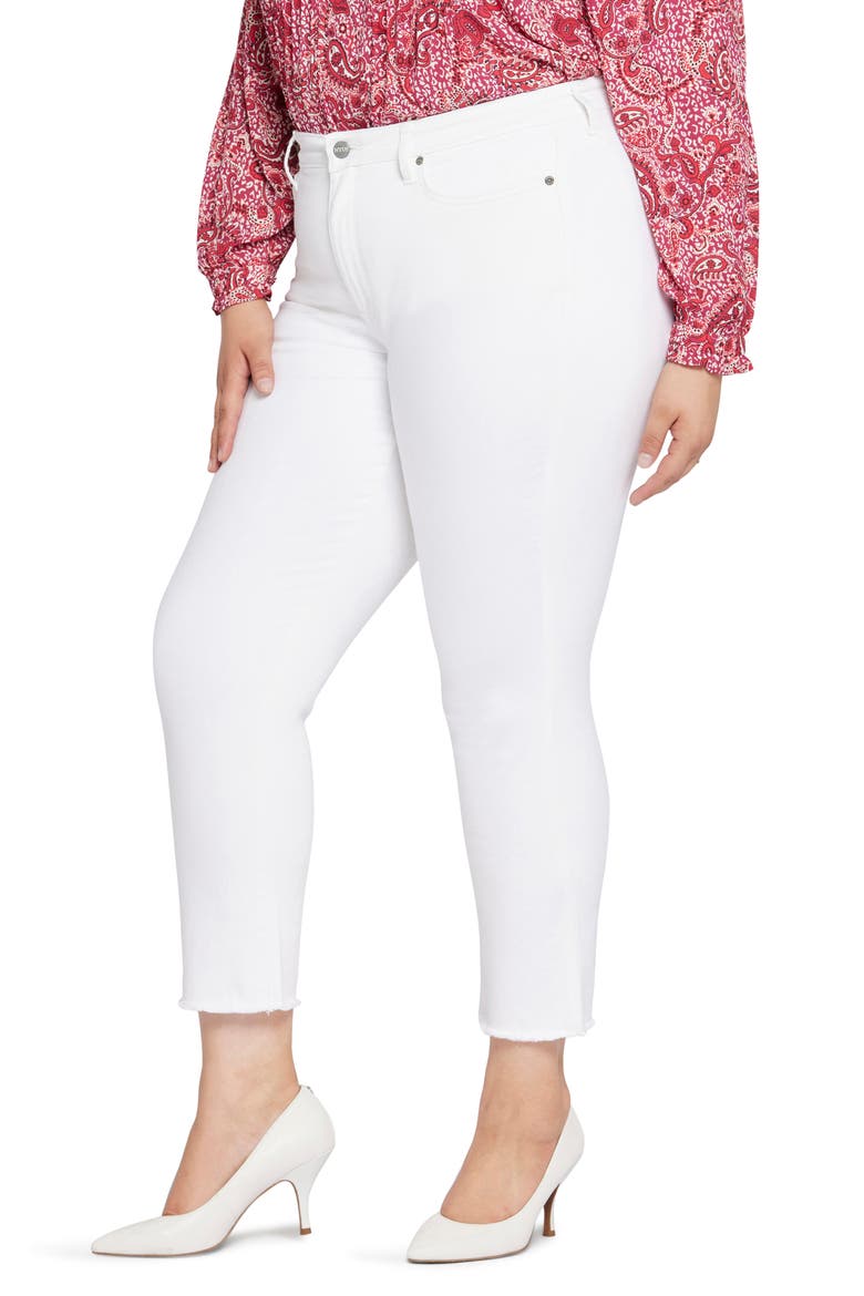Sheri Ankle Fray Hem Slim Jeans, Alternate, color, OPTIC WHITE