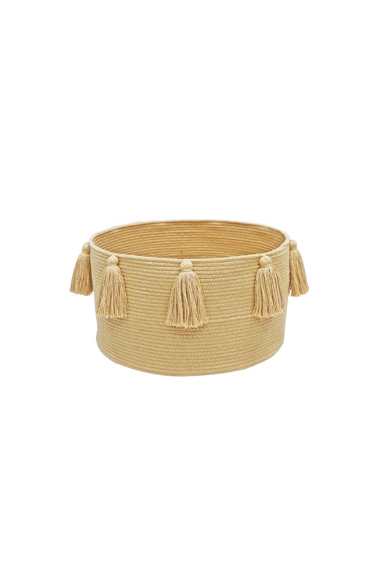 Lorena Canals Basket New Tassels, Main, color, Honey