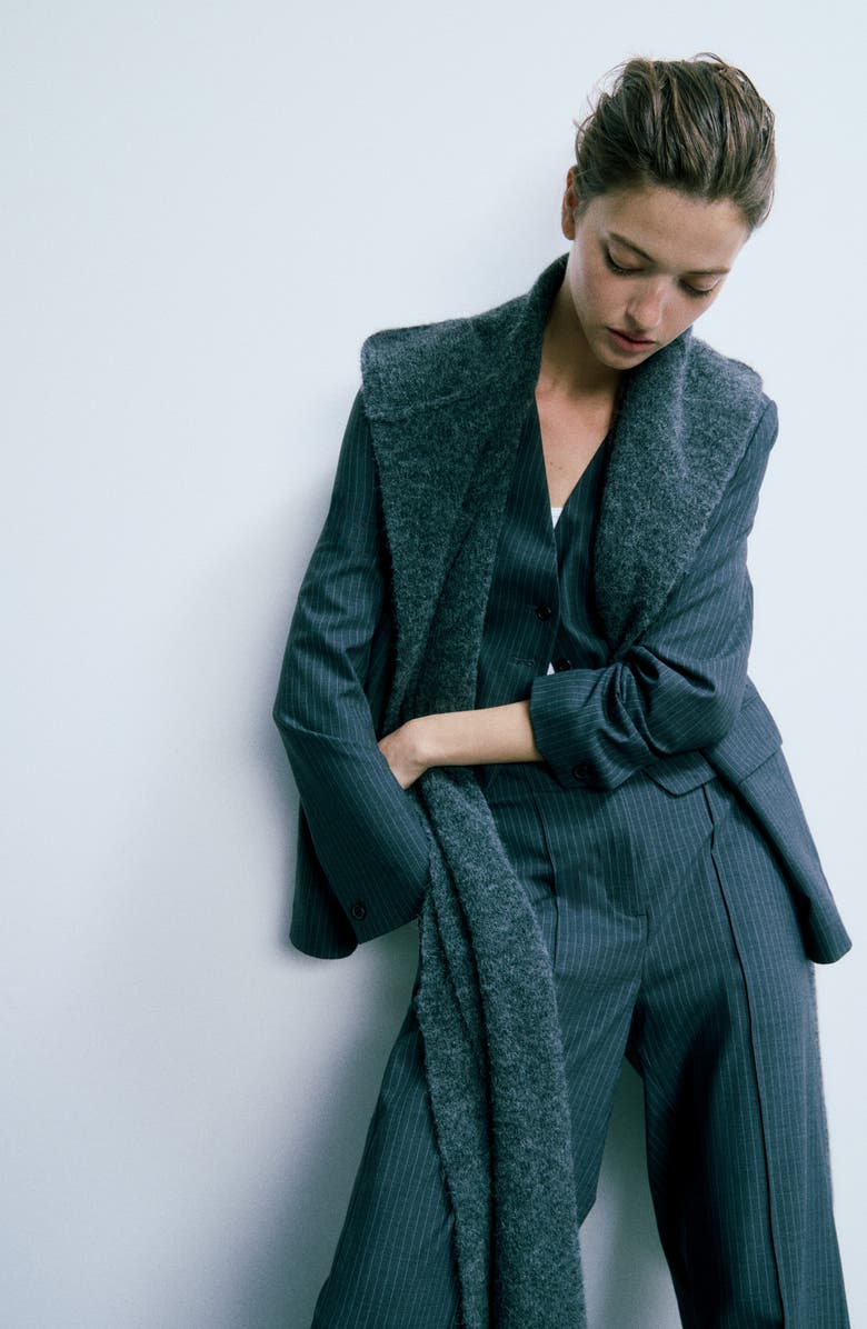 rag & bone Jordyn Hooded Scarf, Alternate, color, Charcoal