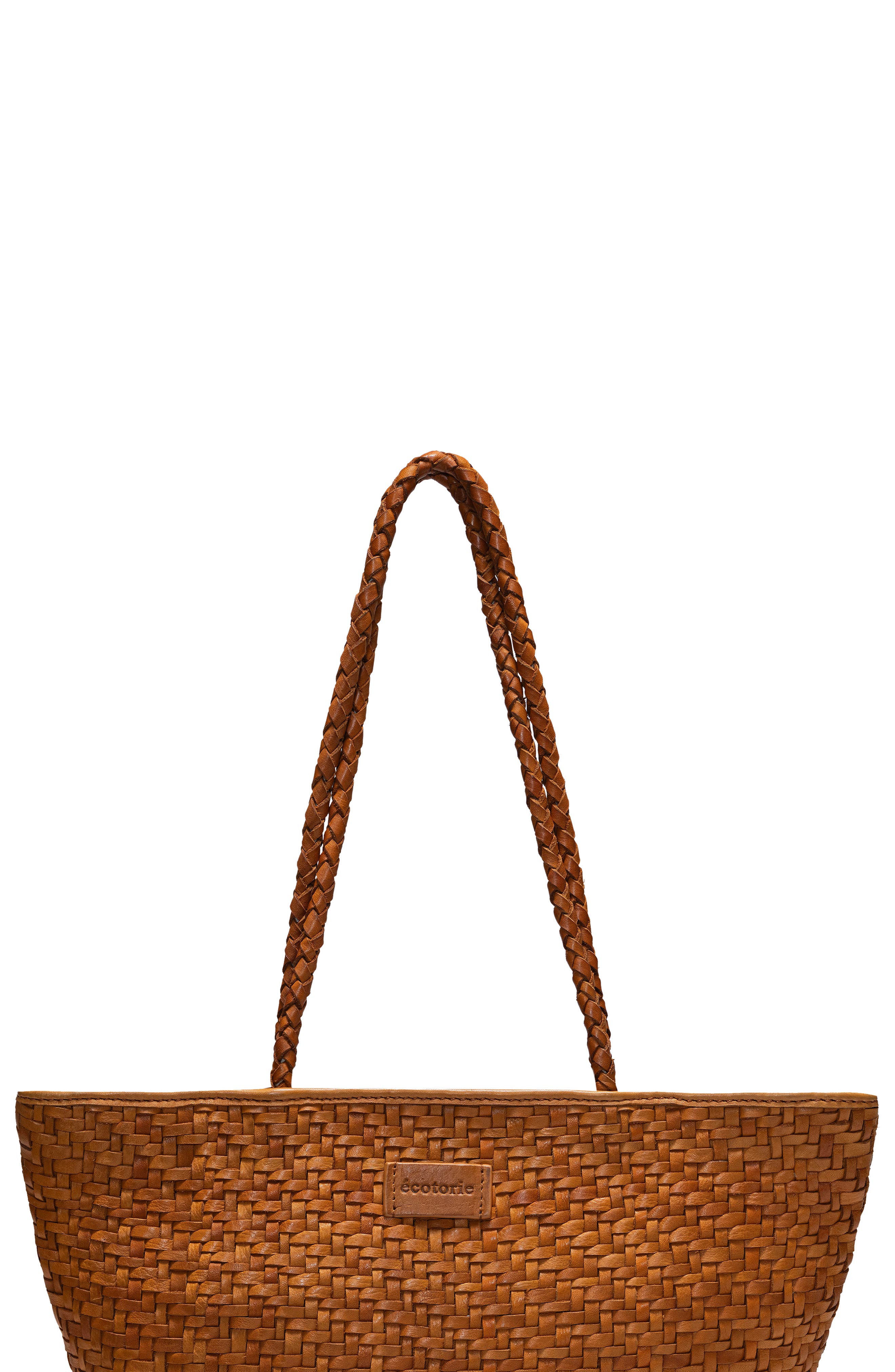 Arlington Woven Leather Bucket Bag, Alternate, color, TAN