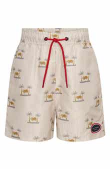 Kids' Chillin' Stripe UPF 50+ Swim Trunks