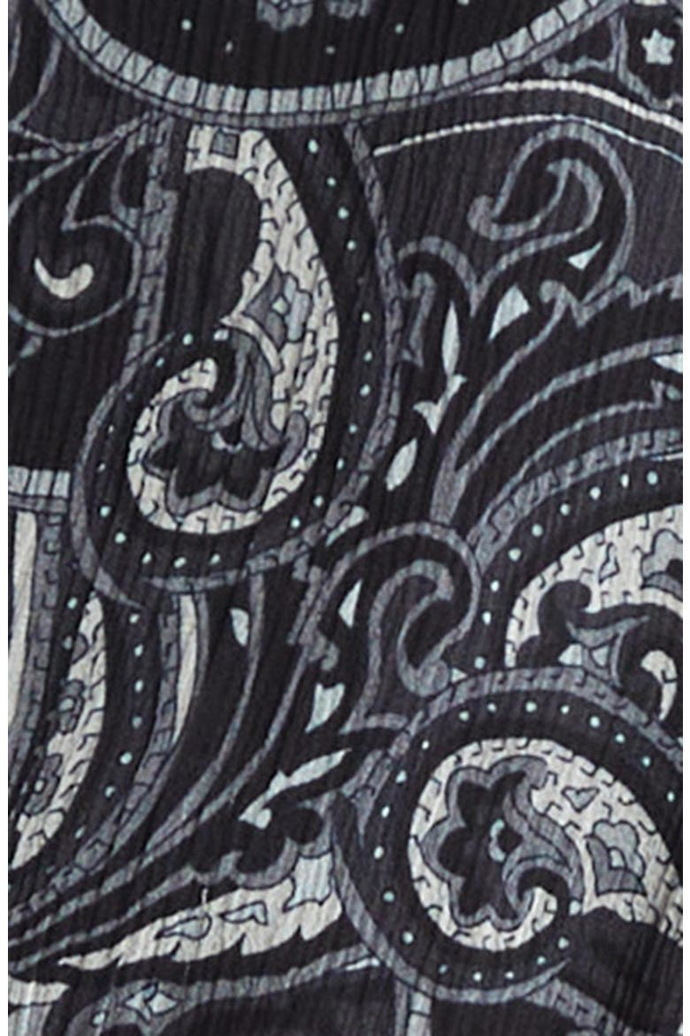 Maricela Paisley Long Sleeve Minidress, Alternate, color, BLACK PAISLEY