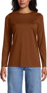 Lands' End Supima Cotton Long Sleeve Crewneck T-Shirt