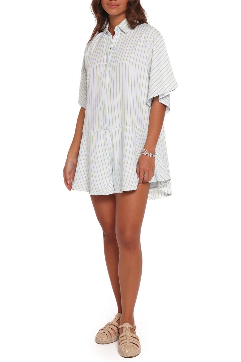Sebastian Stripe Romper, Alternate, color, GREEN BLUE STRIPE