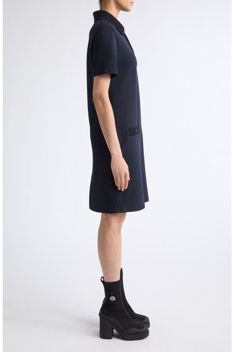 Cotton Piqué Polo Minidress, Alternate, color, BLUE