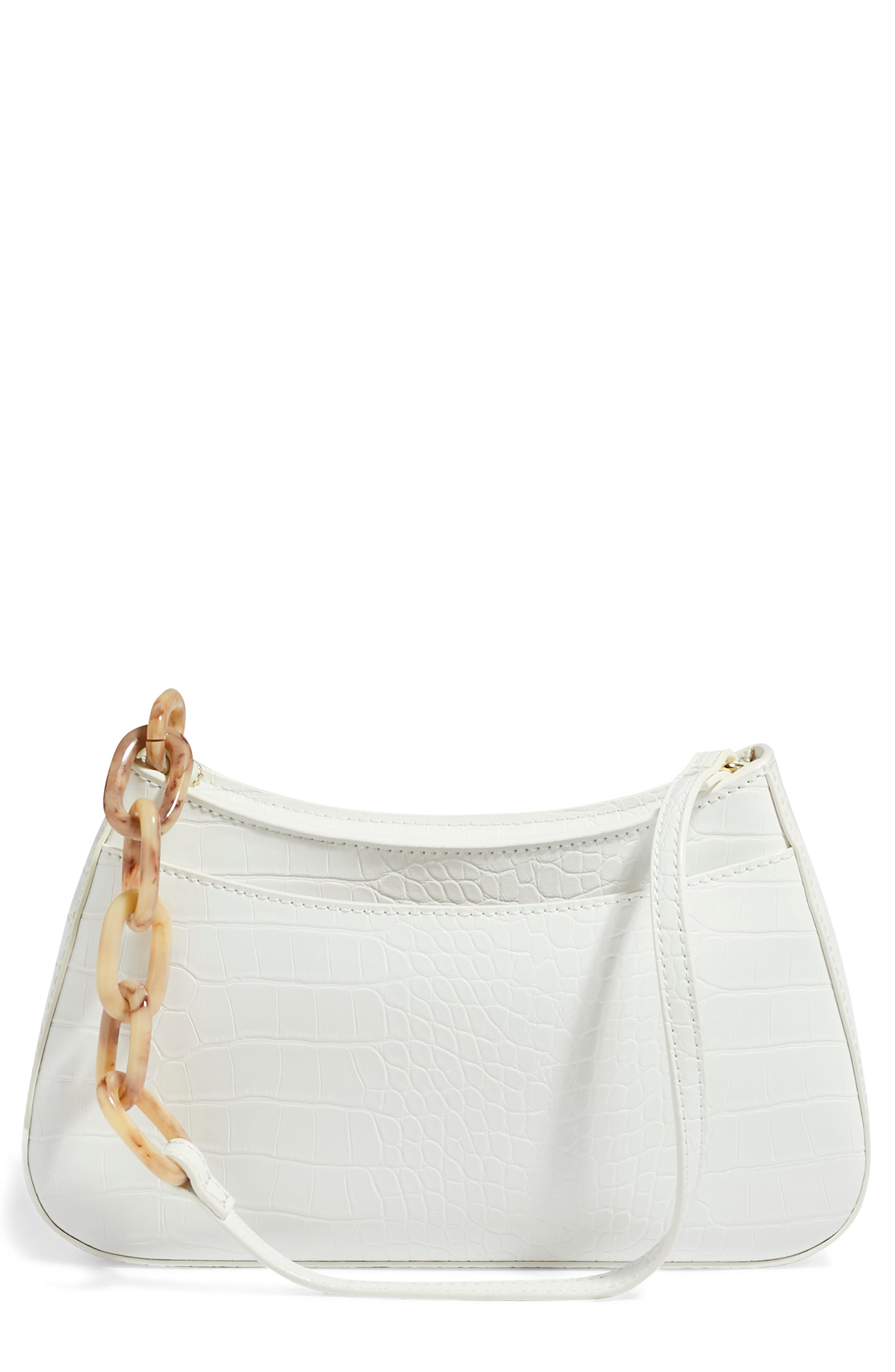 Newbie Vegan Leather Shoulder Bag, Alternate, color, SNOW CROCO