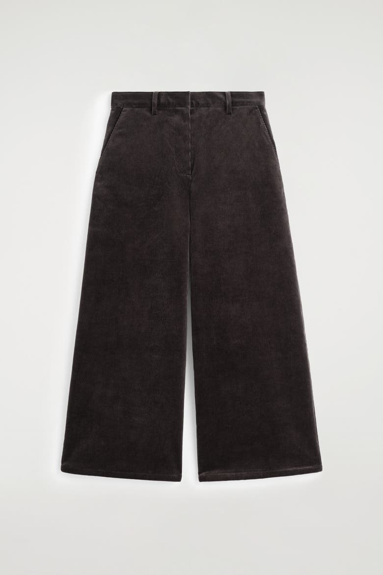 Corduroy Culottes, Main, color, DARK BROWN