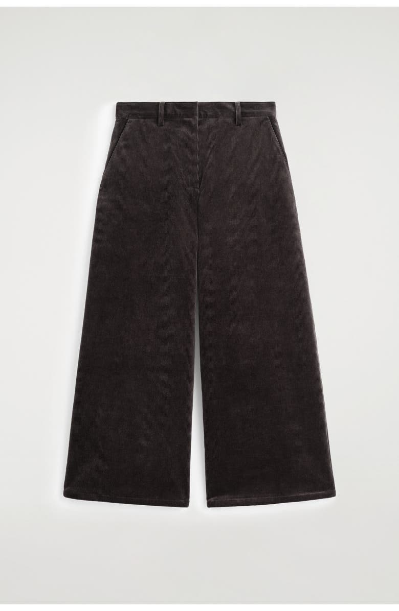 COS Corduroy Culottes, Main, color, Dark Brown