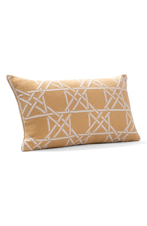 Brooks Brothers Lattice Work Decorative Throw Pillow In Yellow