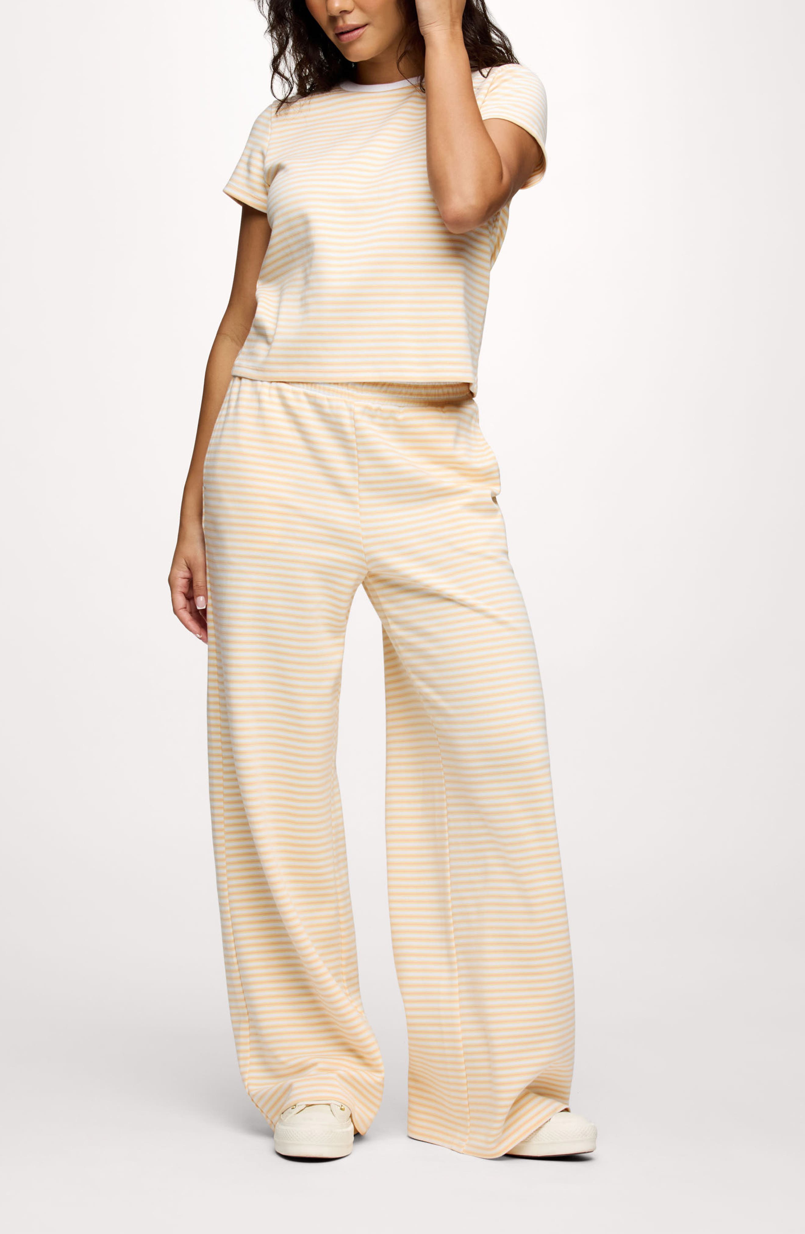 Golden Hour Stripe Stretch Cotton Top & Pants Set - image 3