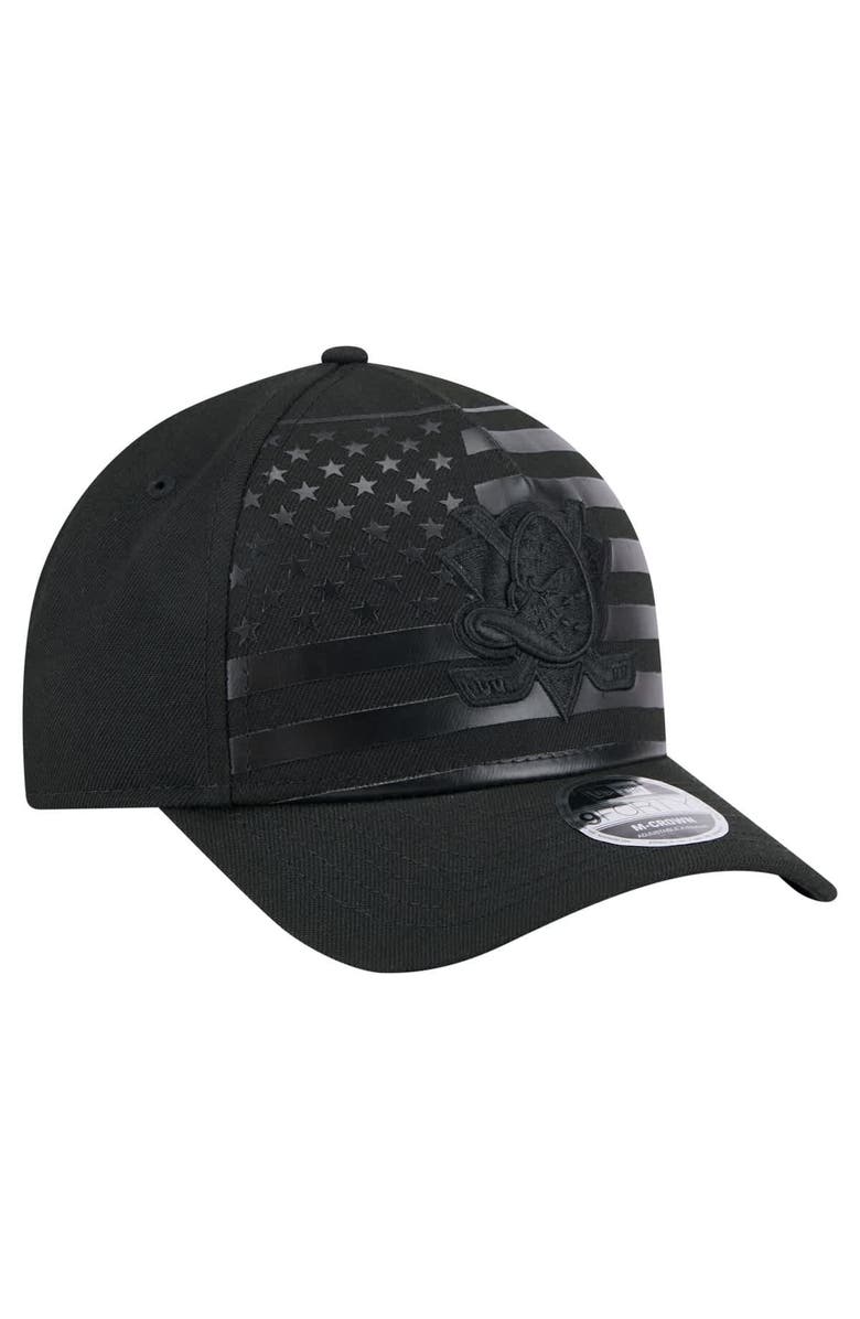 New Era Men's New Era Black Anaheim Ducks Game Day Stealth Flag 9FORTY A-Frame Adjustable Hat, Alternate, color,