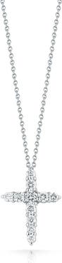 Roberto Coin Tiny Treasures Diamond Cross Pendant Necklace
