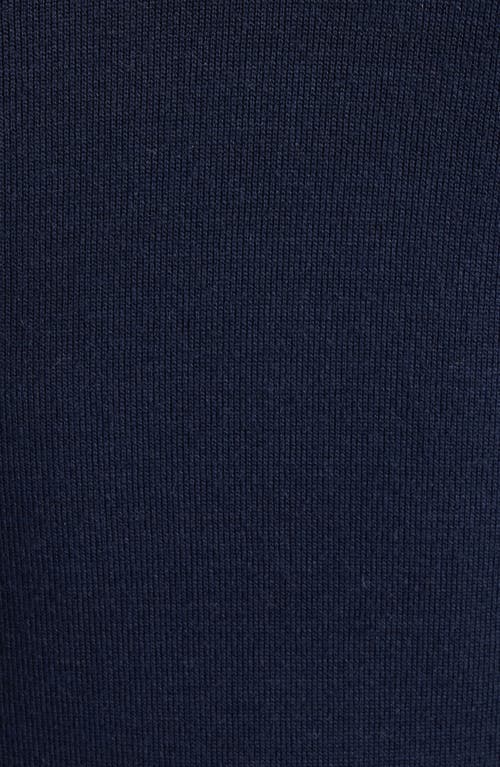 Balenciaga Off The Shoulder Long Sleeve Virgin Wool Blend Sweater Dress In 8065 Navy