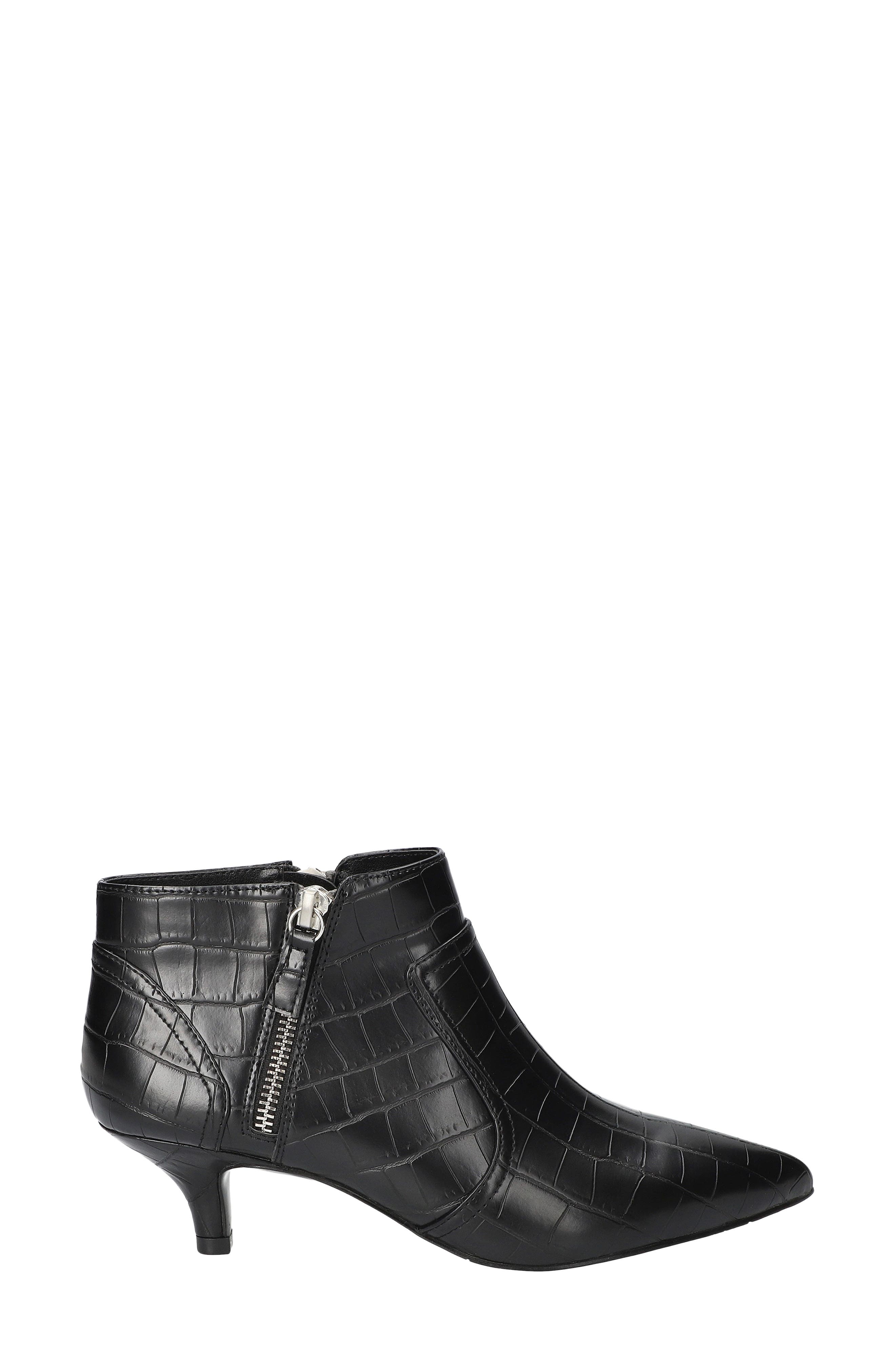 EASY STREET Annalee Kitten Heel Bootie, Alternate, color, Black Croco