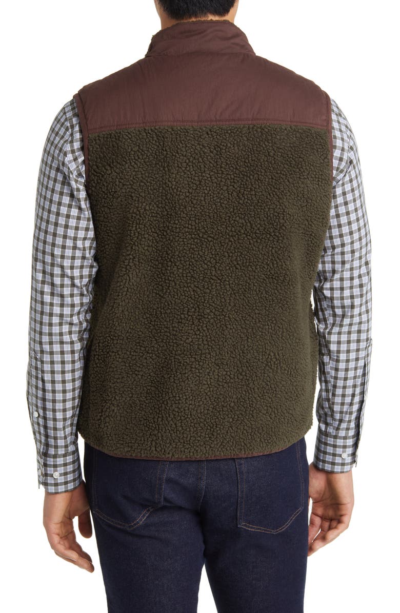 Peter Millar Autumn Mixed Media High Pile Fleece Vest, Alternate, color, 