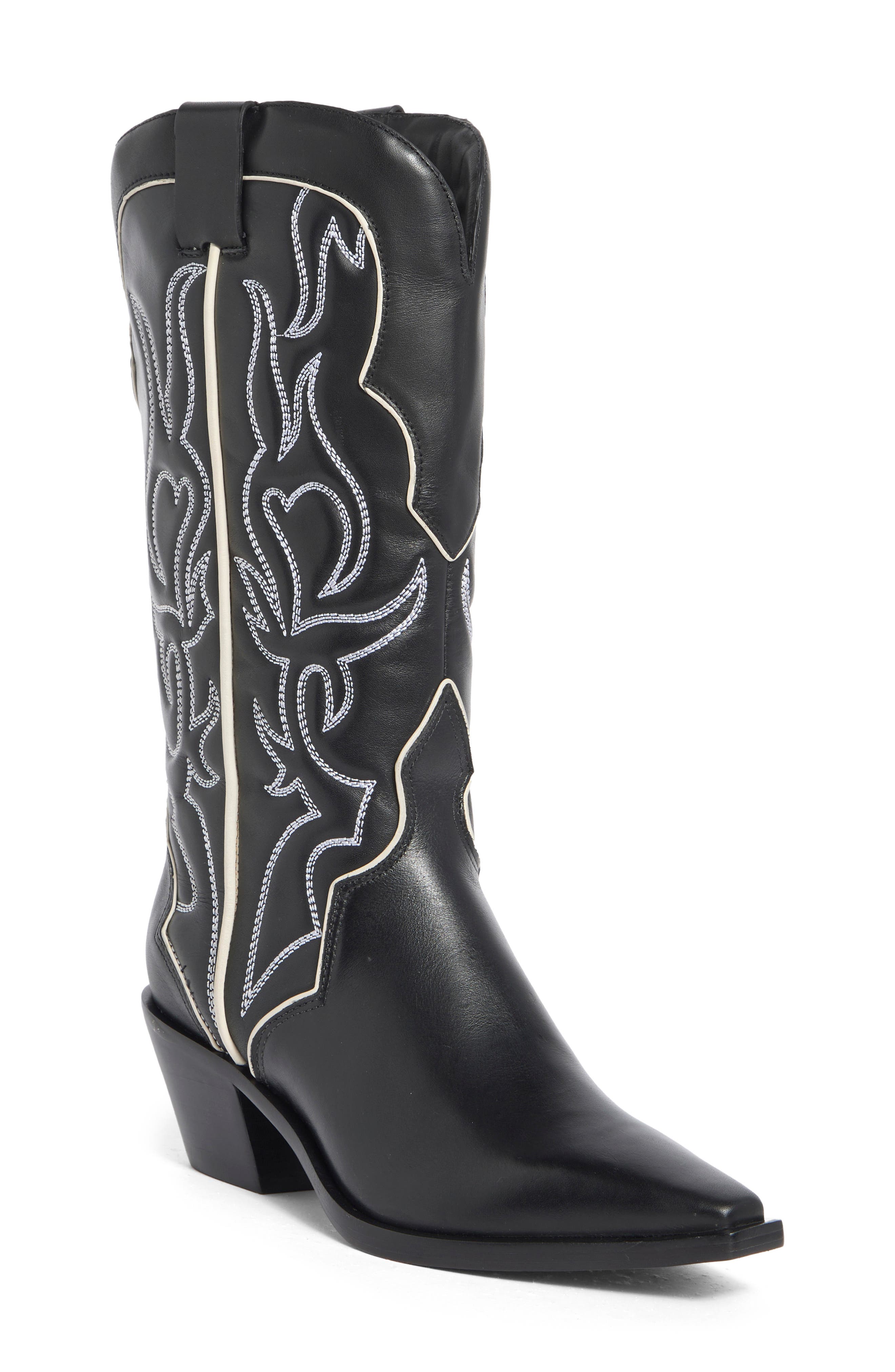 Olive Leather Western Boot