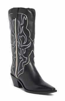 Olive Leather Western Boot