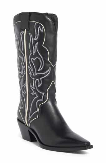 Olive Leather Western Boot