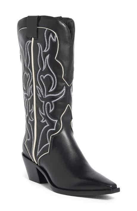 Olive Leather Western Boot