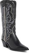 Reformation Olive Leather Western Boot
