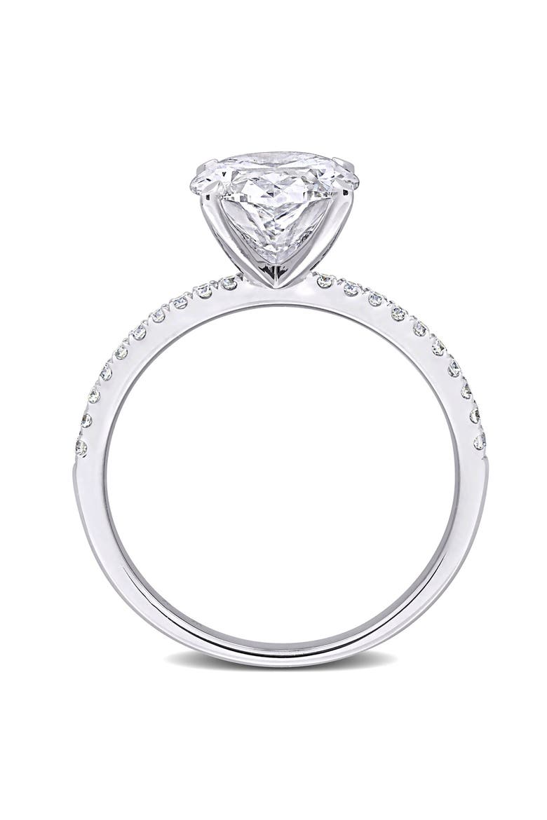 Oval Cut Lab  Diamond Engagement Ring 14K, Alternate, color, 3.16ct/White Gold