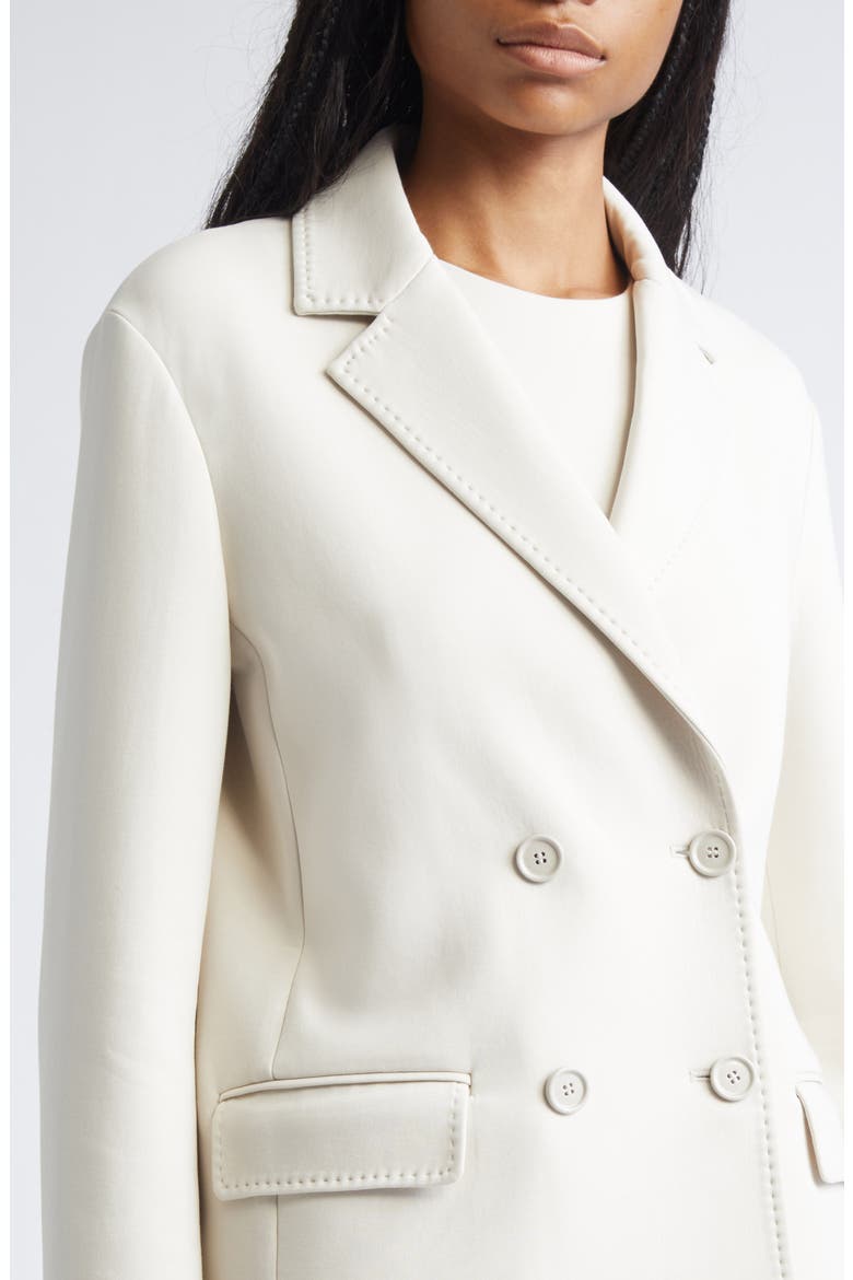 Badia Double Breasted Double Face Jersey Blazer, Alternate, color, BEIGE