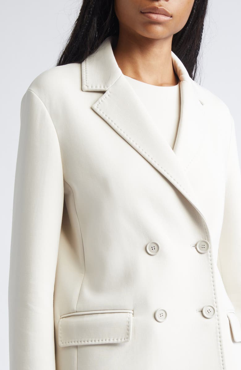 Max Mara Badia Double Breasted Double Face Jersey Blazer, Alternate, color, Beige