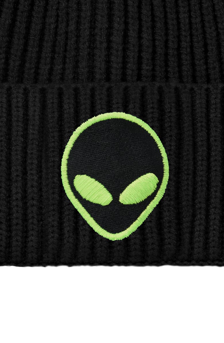 Dalix Alien Watch Cap, Alternate, color, Black