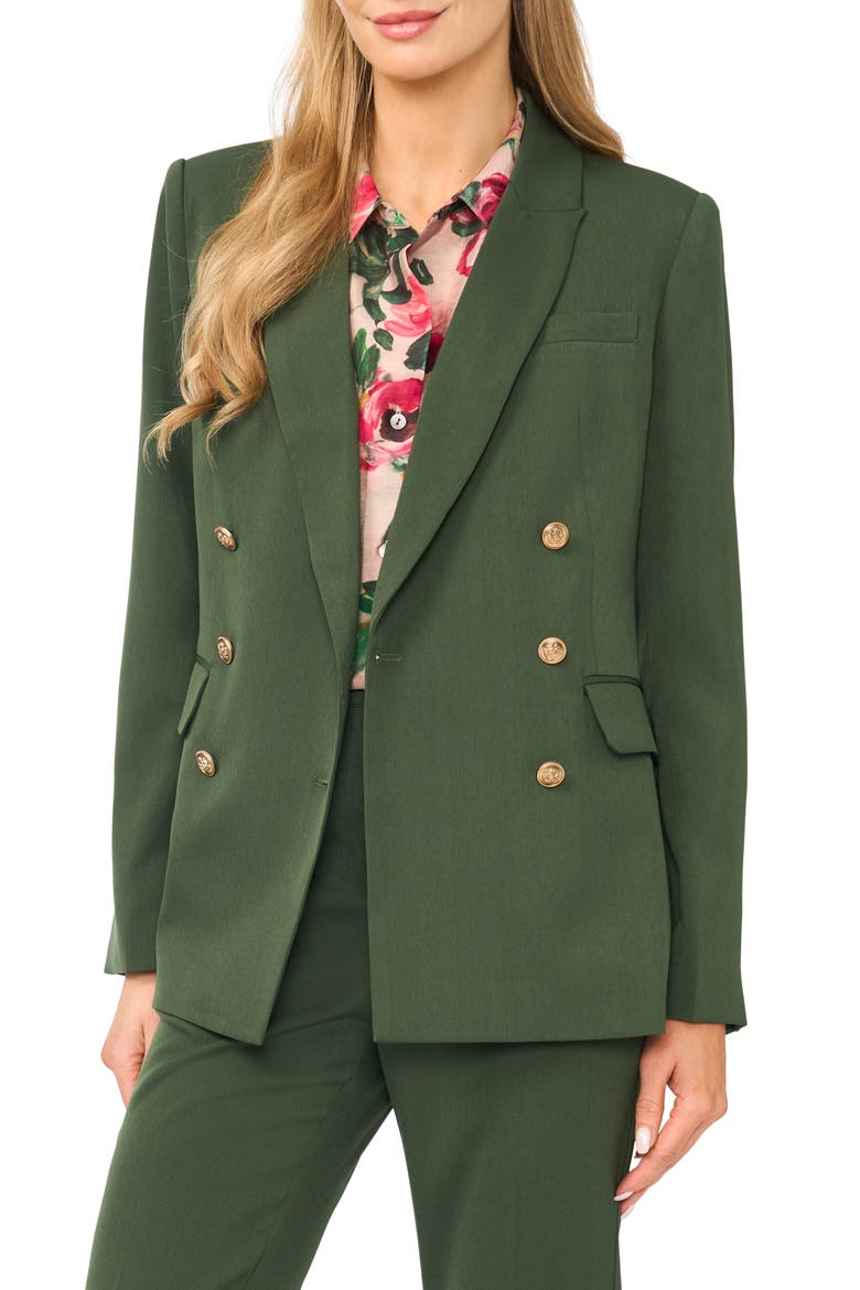 Double Breasted Blazer, Main, color, MIDNIGHT SAGE