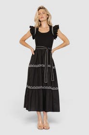 Baltic Børn Elisa Embroidered Midi Dress