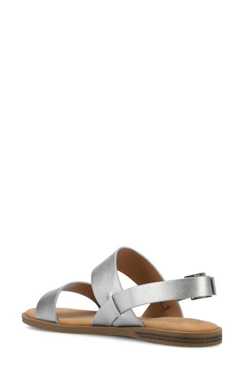 Journee Collection Lavine Slingback Sandal In Silver
